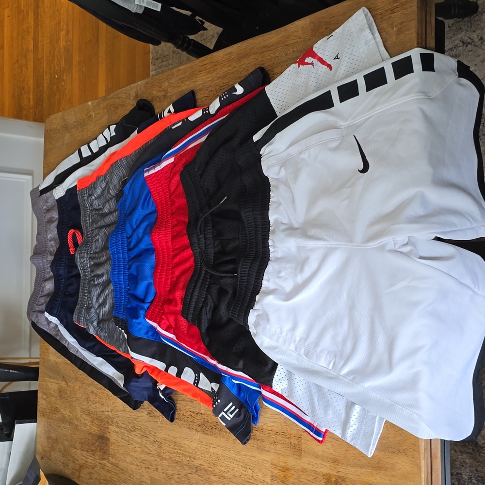Lot of boys basketball shorts
